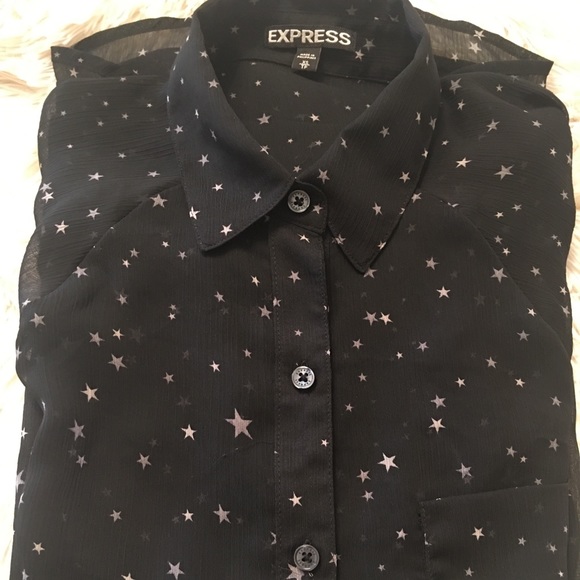 Express Tops - 🦋🦋🦋Express Star Print Button-Down